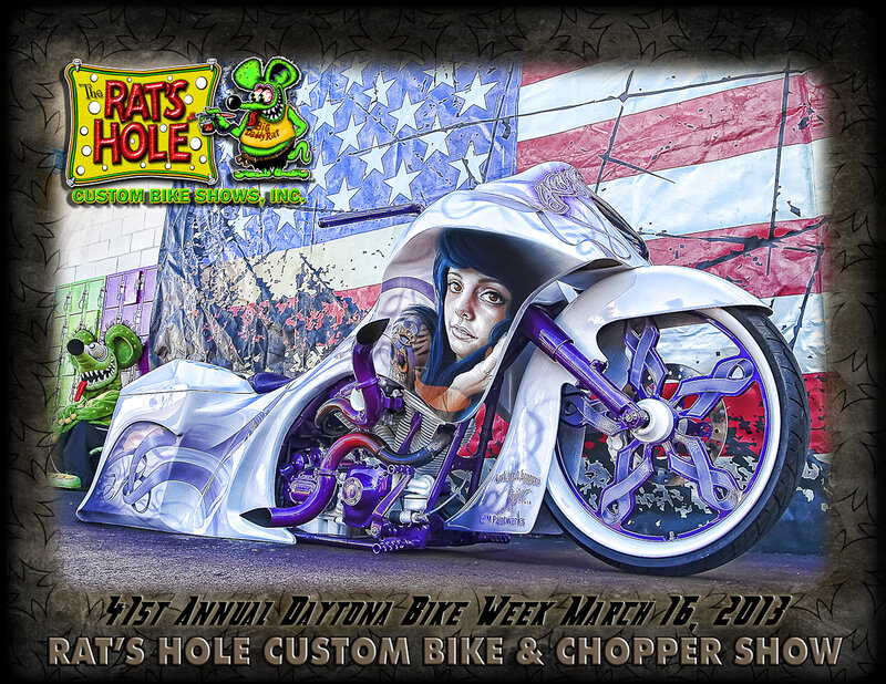Custom Motorcycle with Painting