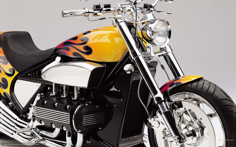 Custom Motorcycle — Yellow, Neutral