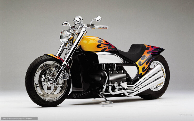 Custom Motorcycle — Yellow