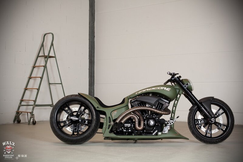 Custom Olive-green Motorcycle — Olive Green