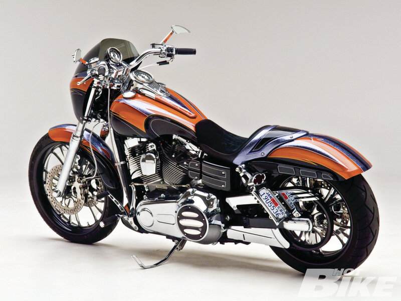 Custom Orange and Black Motorcycle
