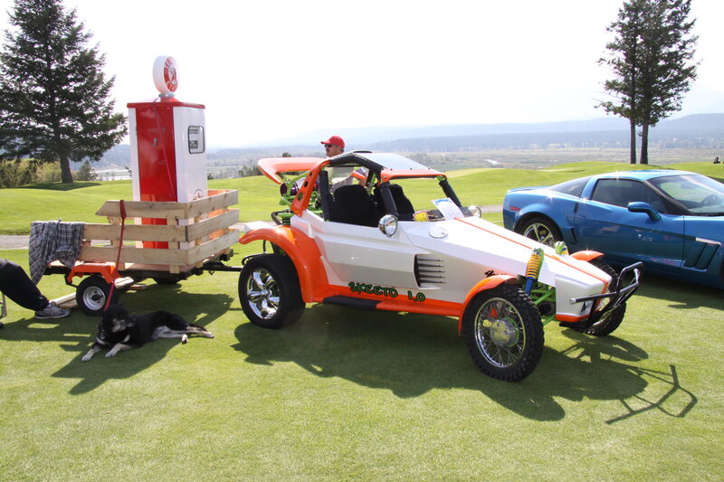 Custom Orange and White Car
