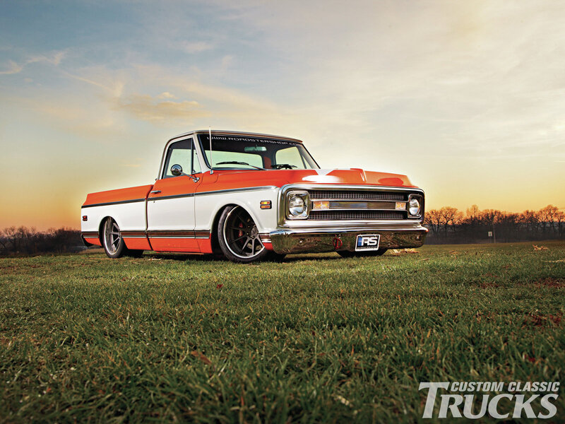 Custom Orange and White Truck