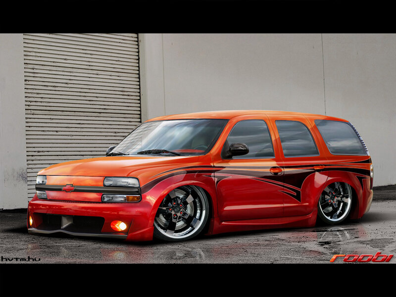 custom orange chevrolet trailblazer