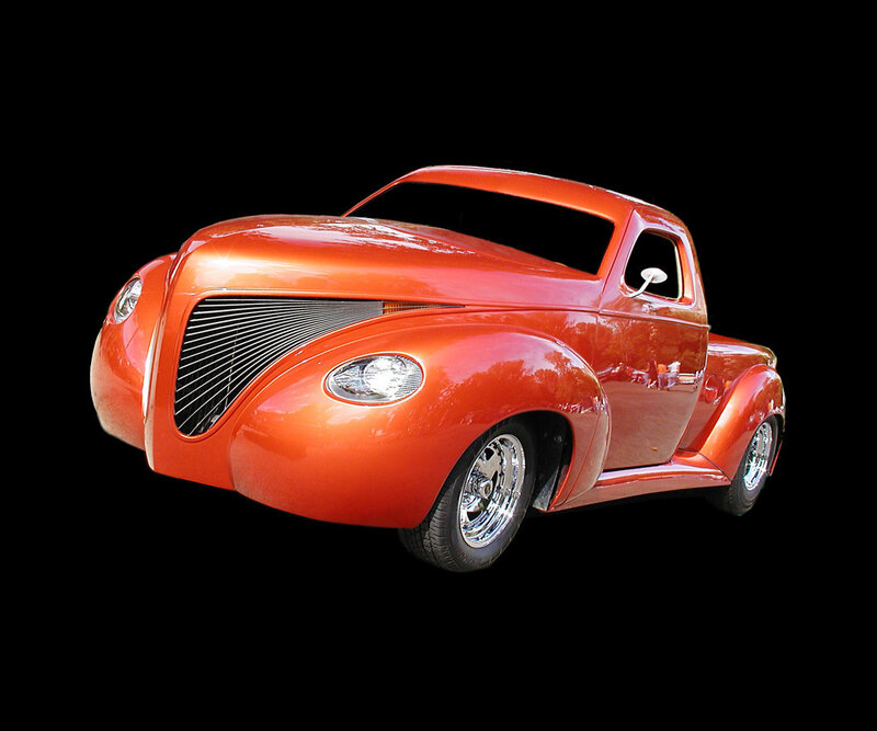 Custom Orange Hot Rod