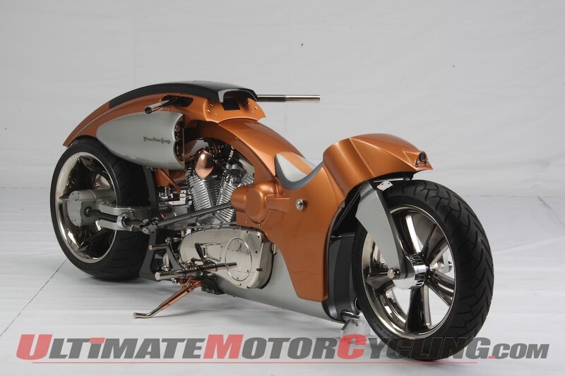Custom Orange Motorcycle — Neutral