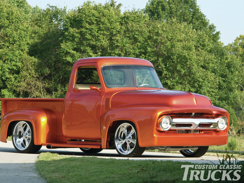 Custom Orange Pickup Truck — Calm