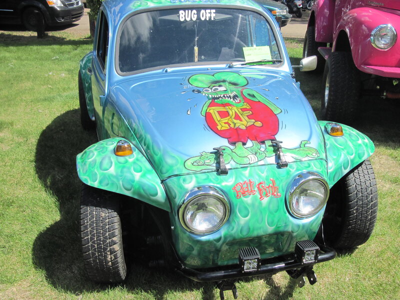 Custom Painted Beetle Car — Green, Playful
