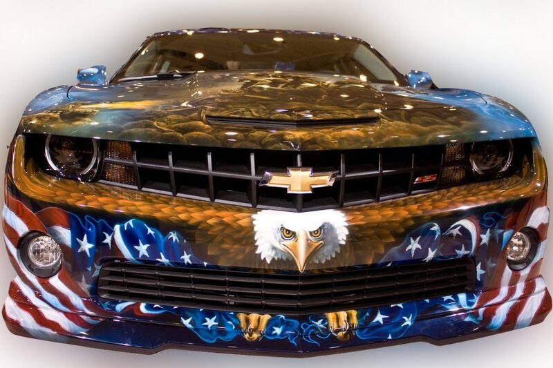 Custom-painted Car — Blue