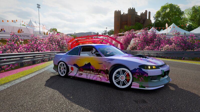 Custom-painted Car on Track