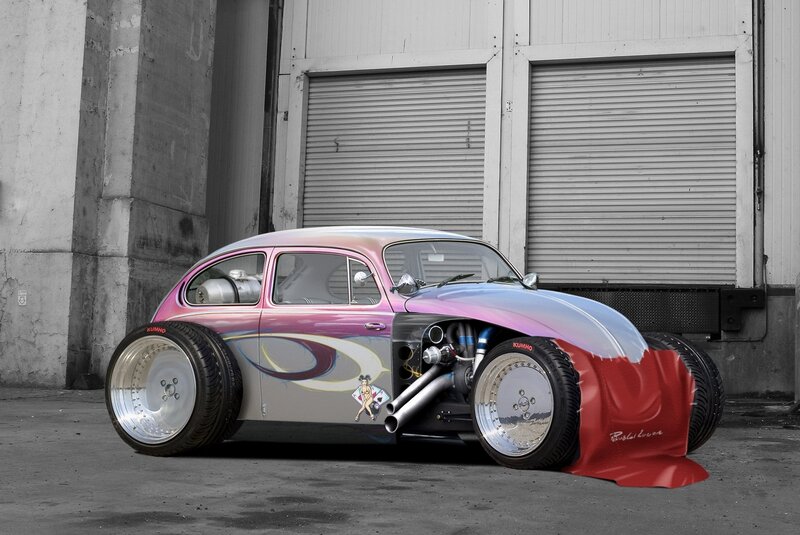 Custom-painted Car — Pink