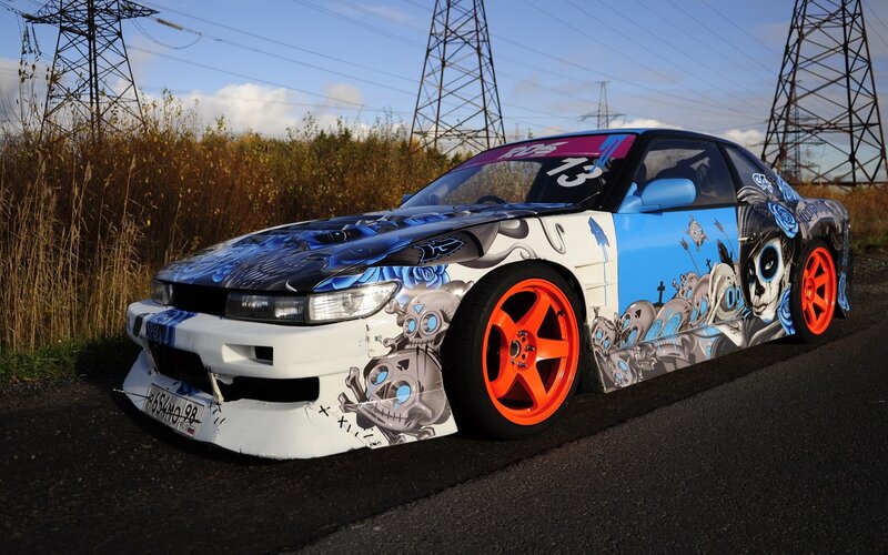 custom-painted drift car
