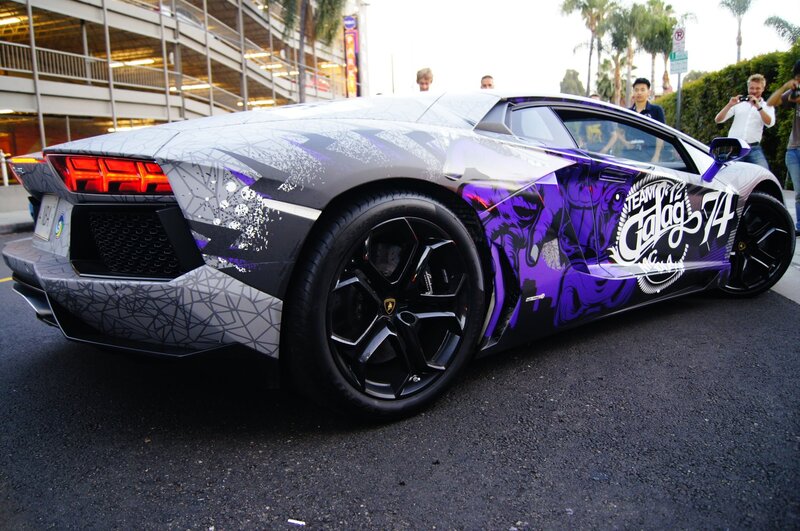 Custom-painted Lamborghini