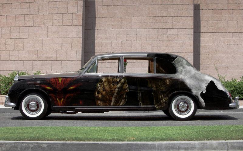custom-painted luxury car