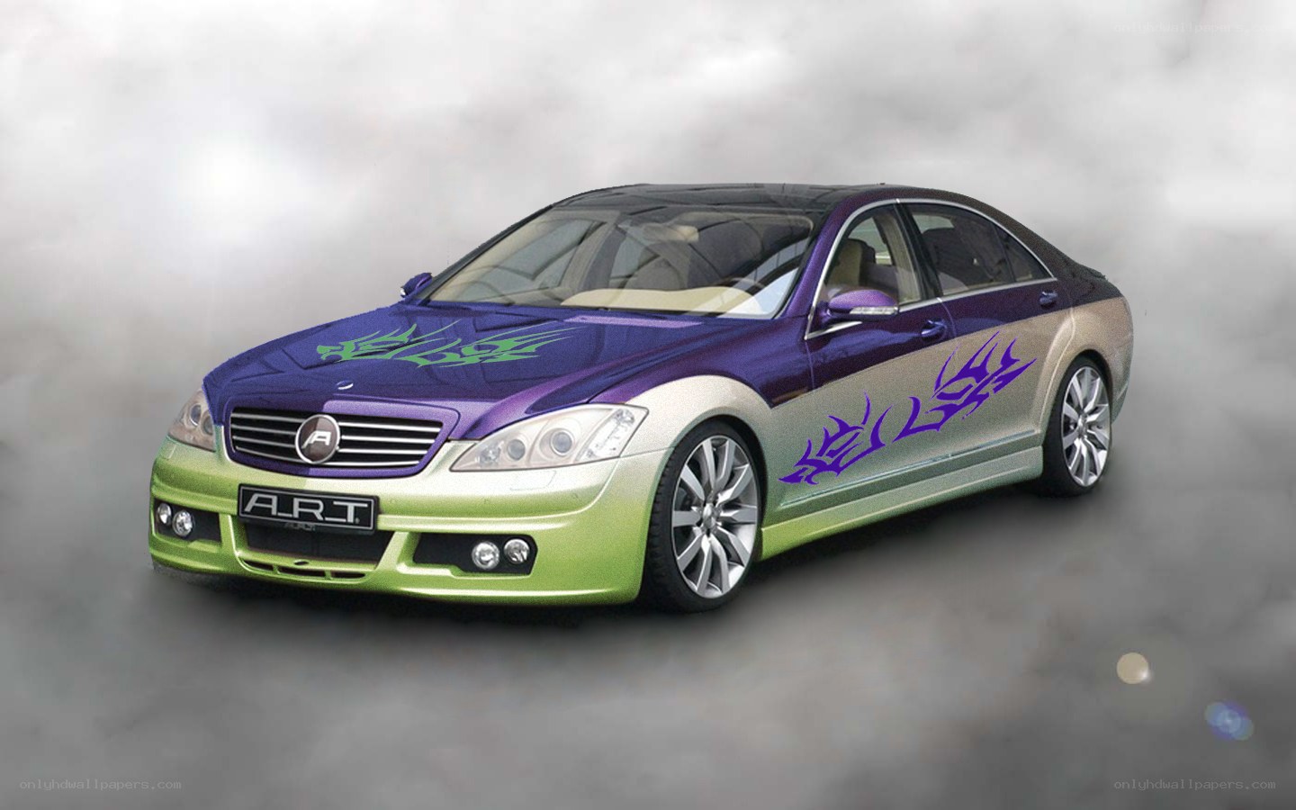 custom painted luxury sedan