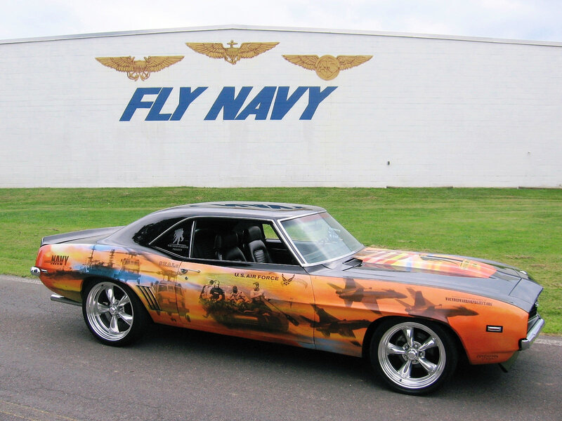Custom-painted Muscle Car