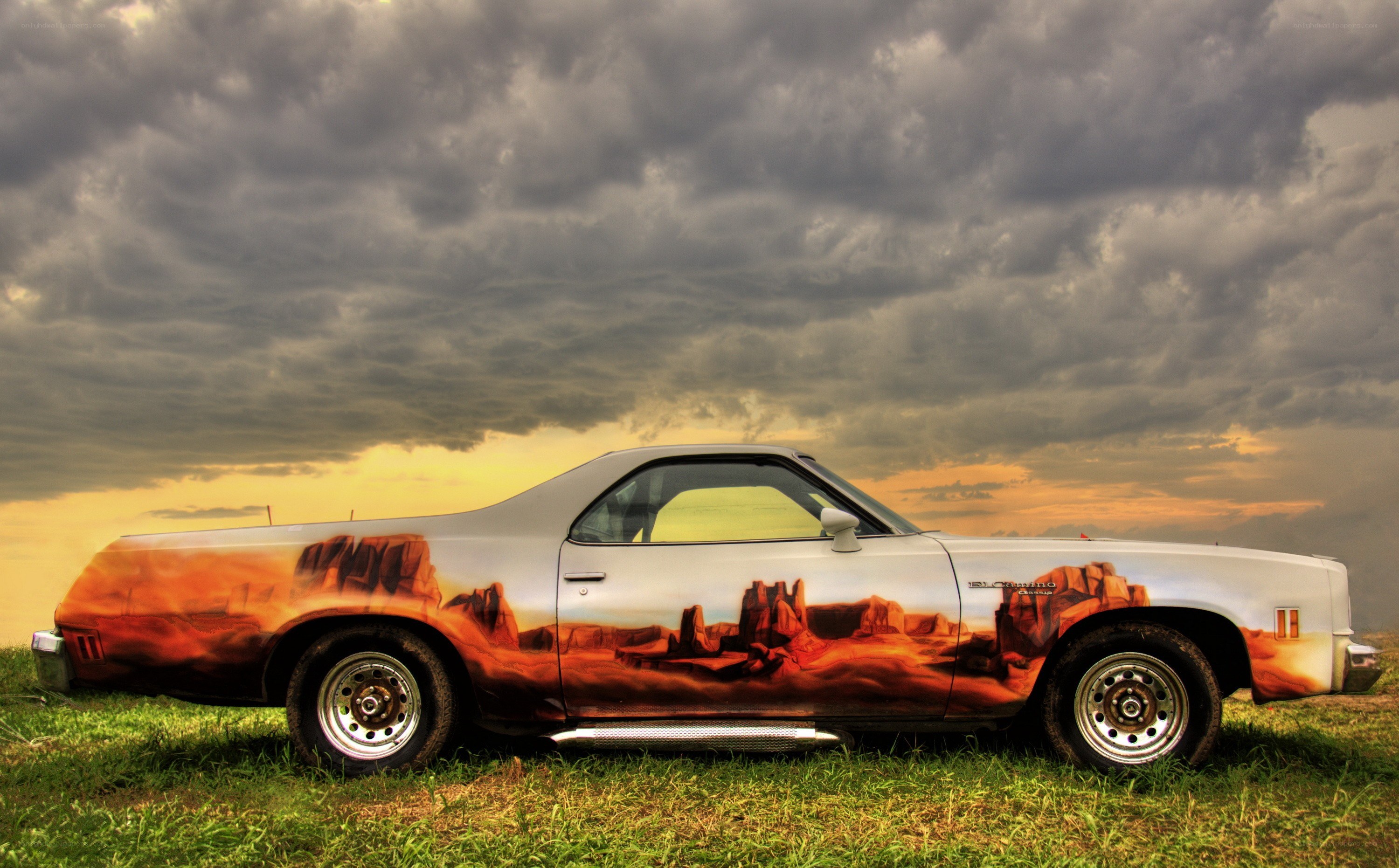 custom-painted pickup truck