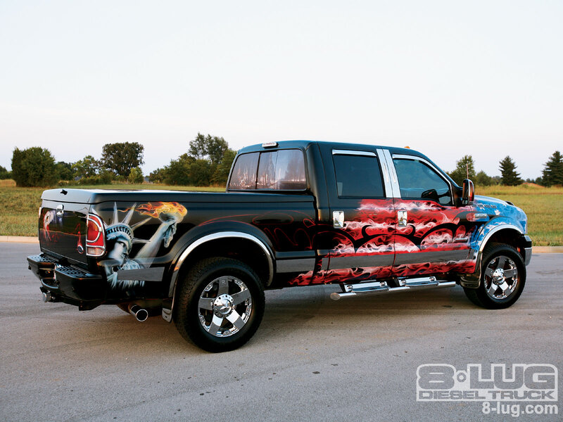 Custom-painted Pickup Truck — Black, Dramatic