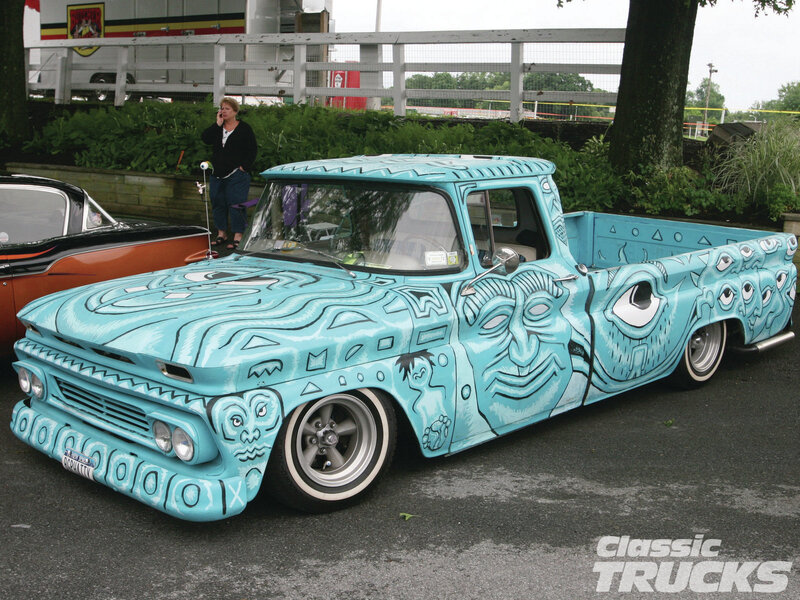 Custom-painted Pickup Truck — Blue, Calm