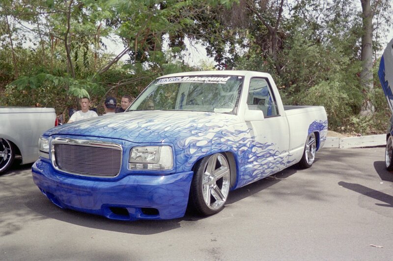 Custom-painted Pickup Truck — Blue