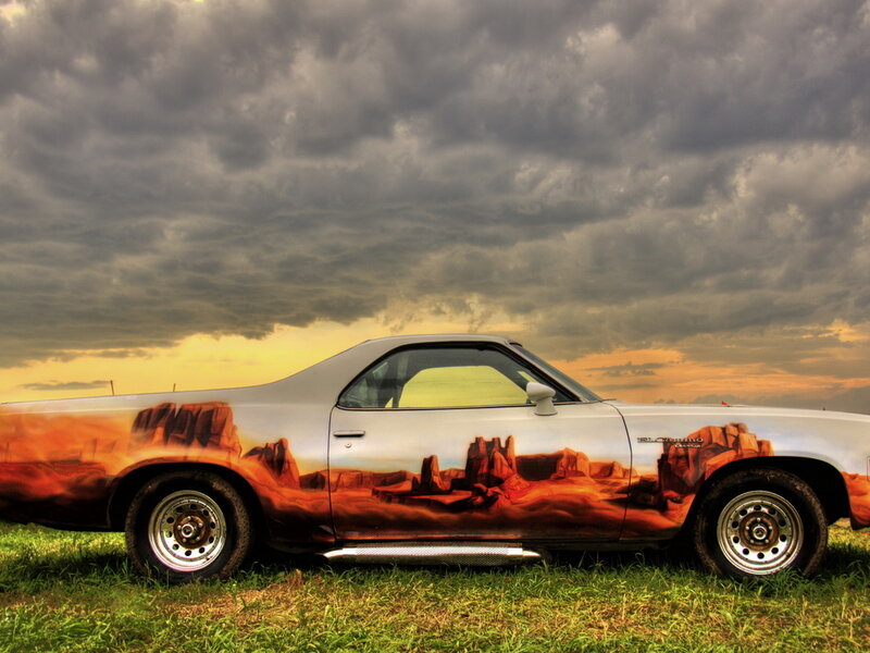 Custom-painted Pickup Truck — Gray