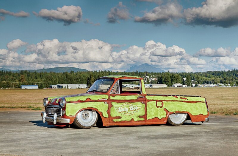Custom-painted Pickup Truck — Green