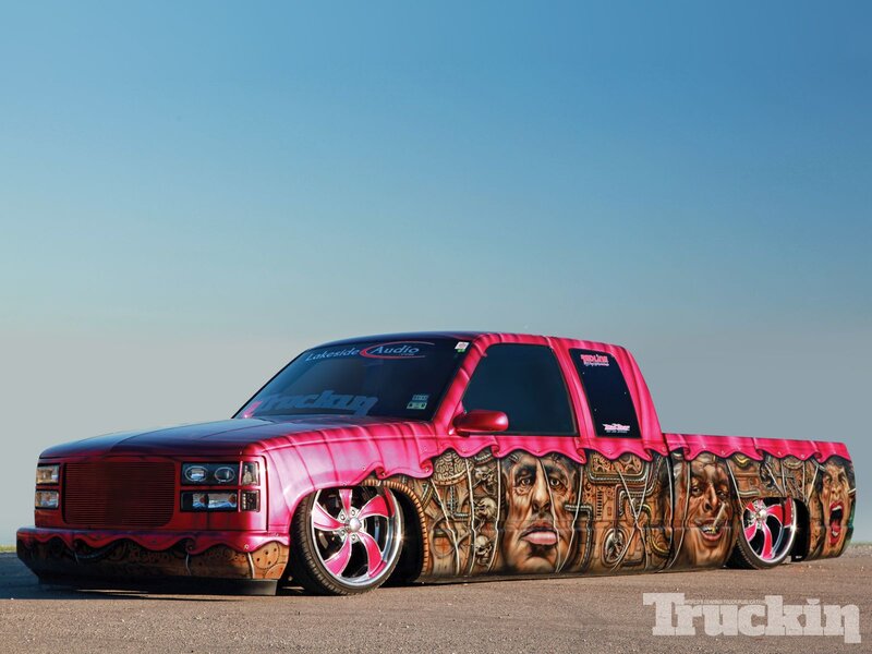 Custom-painted Pickup Truck — Pink