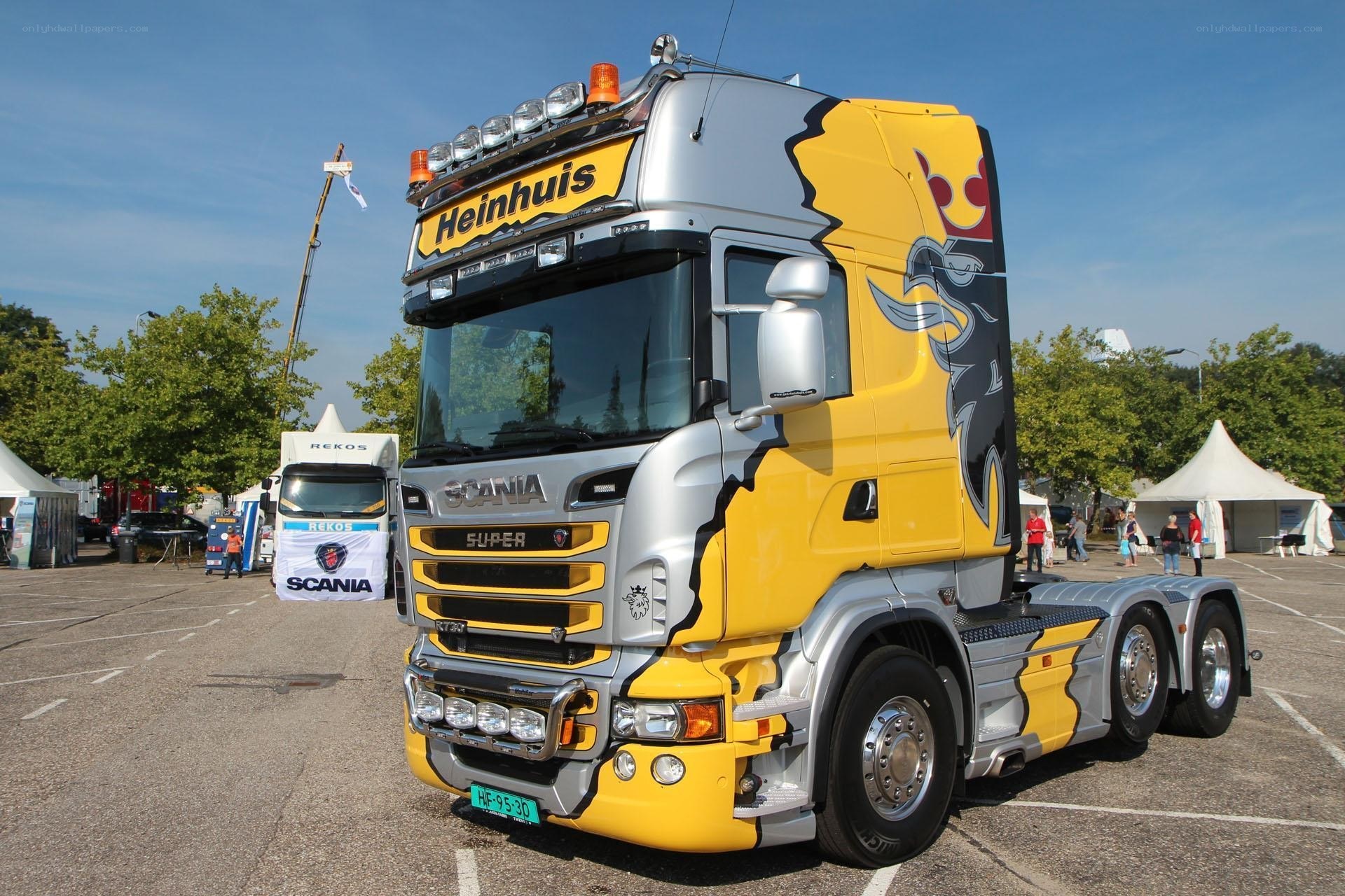 Custom-painted Scania truck