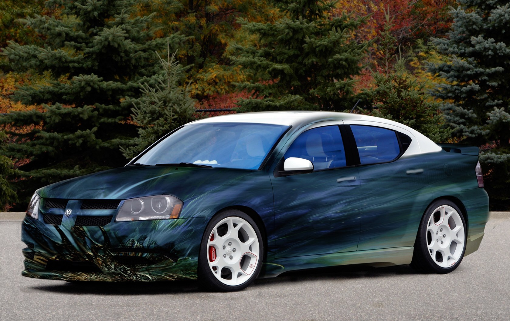 custom painted sedan car