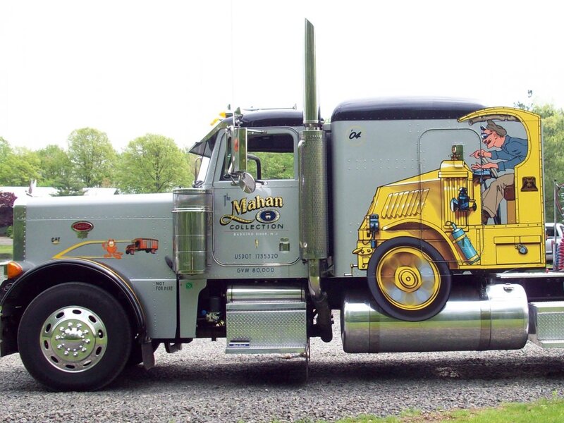 Custom-painted Semi-truck — Gray