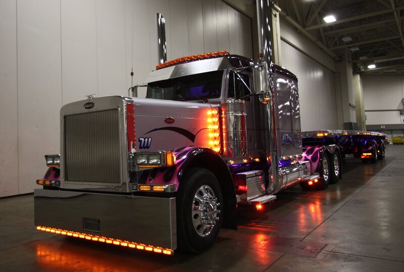 Custom-painted Semi-truck — Purple