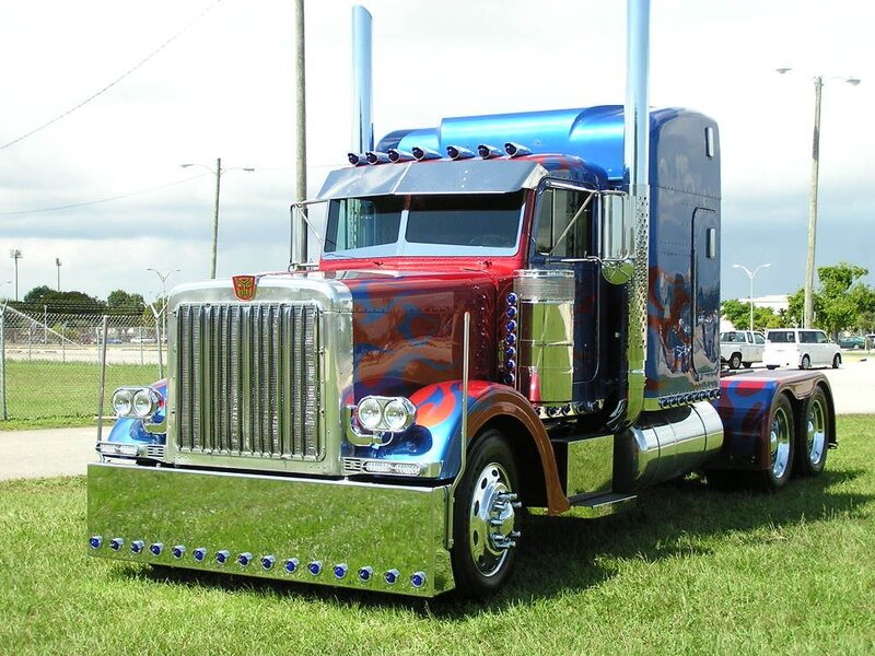 Custom-painted Semi-truck — Red, Showcase