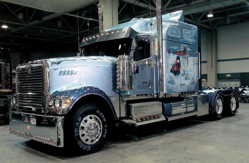 Custom-painted Semi-truck — Silver