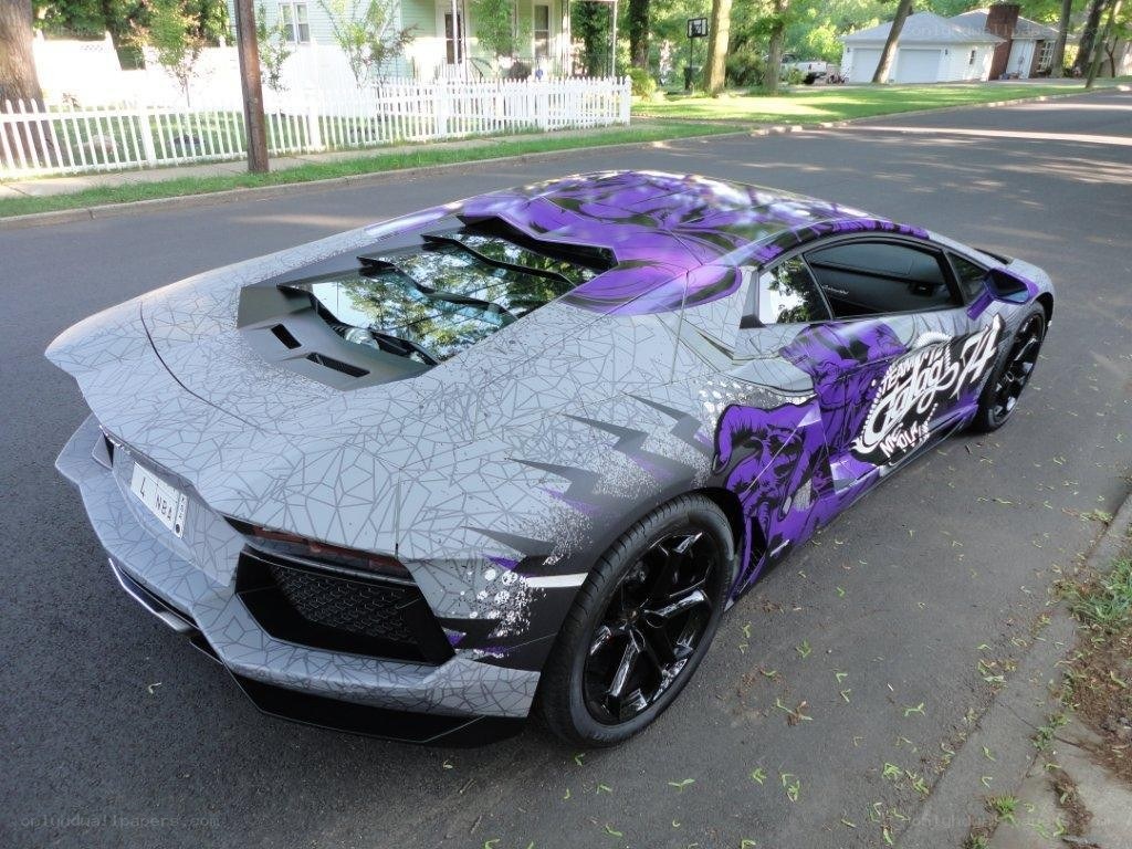 custom-painted sports car