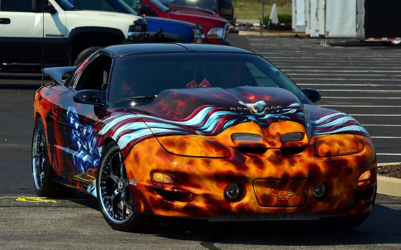 Custom-painted Sports Car — Orange