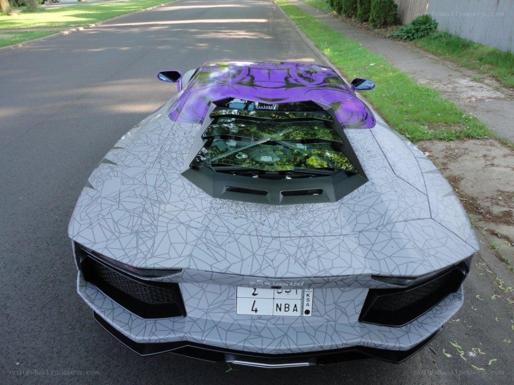 custom-painted sports car