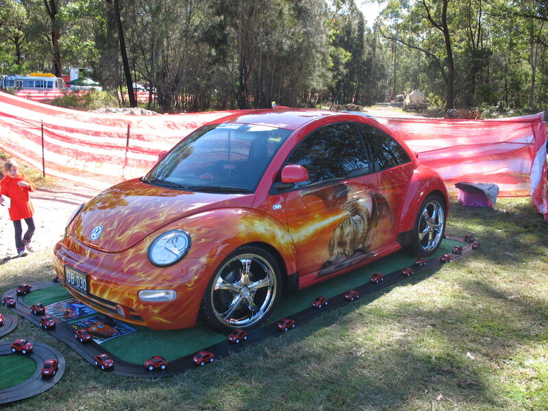 Custom-painted Volkswagen Beetle