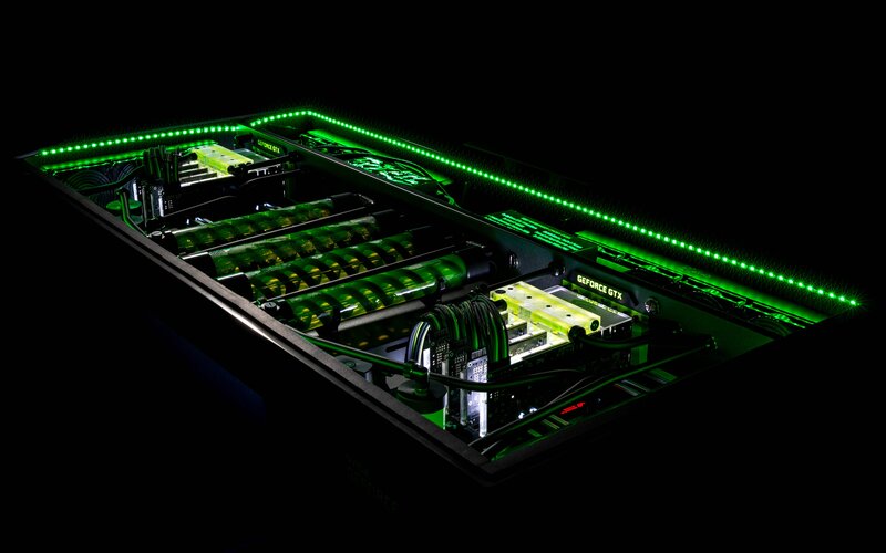 Custom Pc Build — Black, Dramatic, Night