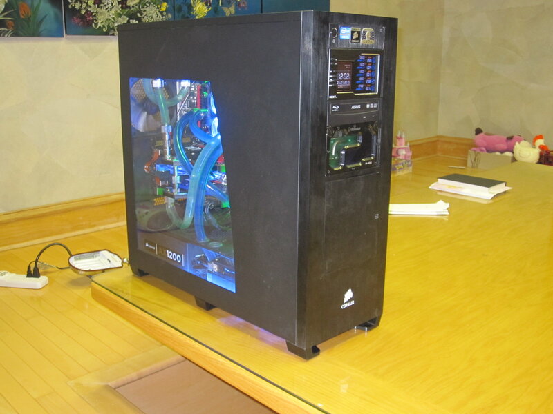 Custom Pc with Liquid Cooling — Black, Neutral, Photograph