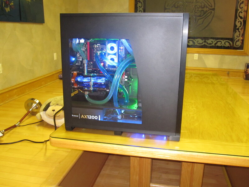 Custom Pc with Liquid Cooling — Black, Neutral