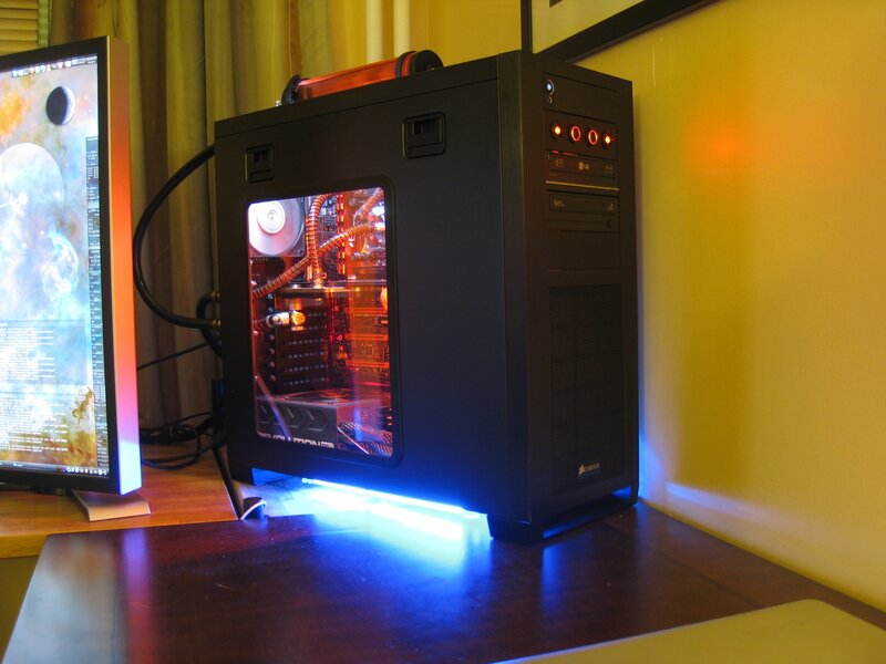 Custom Pc with Liquid Cooling — Black, Technological