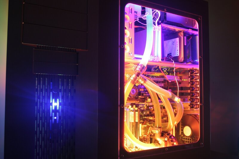 Custom Pc with Liquid Cooling — Purple