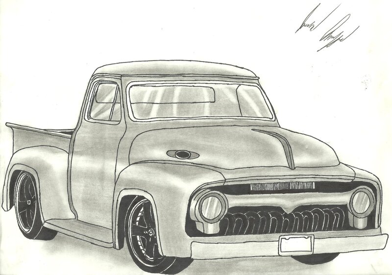 Custom Pickup Truck — Black, Neutral