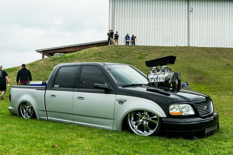 Custom Pickup Truck — Black, Outdoor, Afternoon