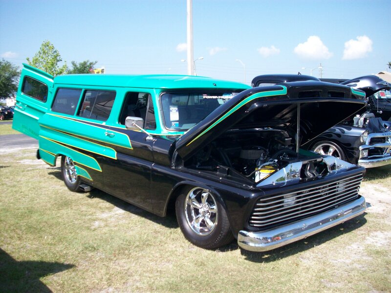 Custom Pickup Truck — Black, Outdoor