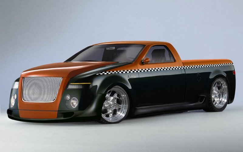 Custom Pickup Truck — Black