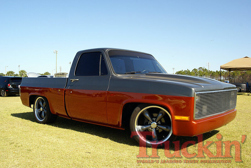 Custom Pickup Truck — Red, Outdoor
