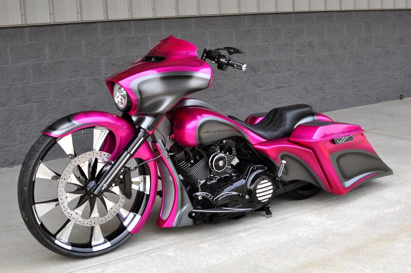 Custom Pink Motorcycle