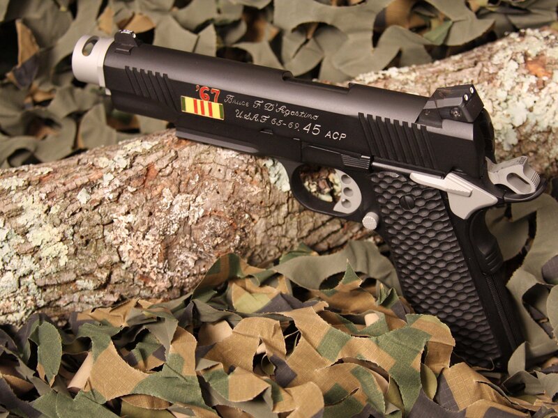 Custom Pistol on Log