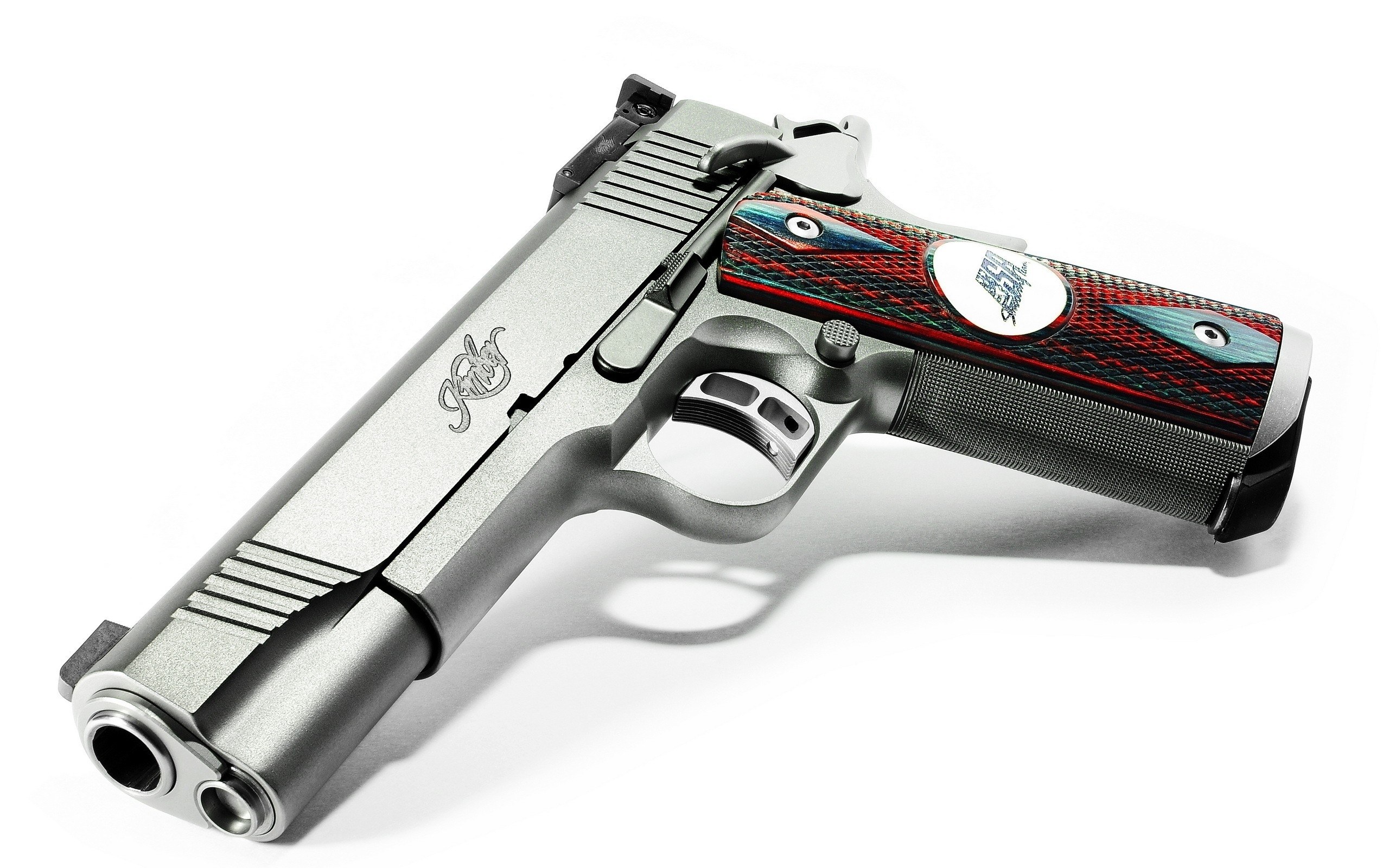 custom pistol with decorative grips